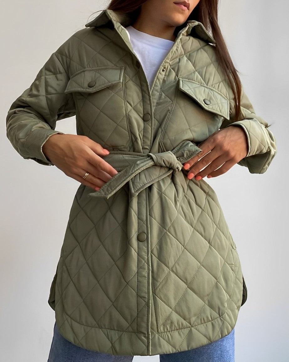WW | Jacke Gürtel Leichtgewichtig Jacke Winterjacke für Damen
