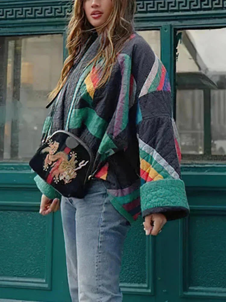 WW | Women's Colorful Open Front Plus Size Jacket for Winter