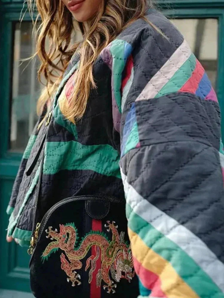 WW | Women's Colorful Open Front Plus Size Jacket for Winter