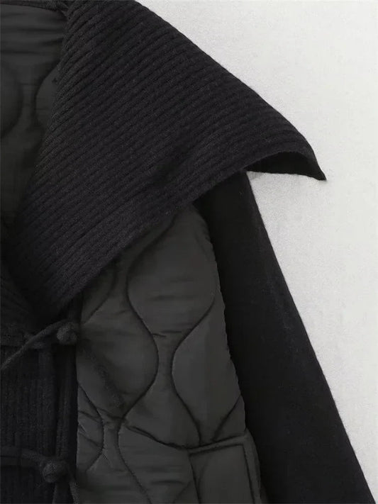 WW | Women's Lined Jacket with Rib Details and Wide Collar