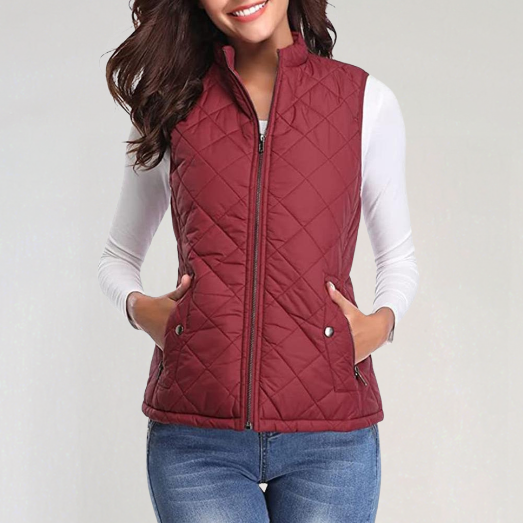 WW | Damen Wattierte Bodywarmer mit Reißverschluss und Leichtem Design