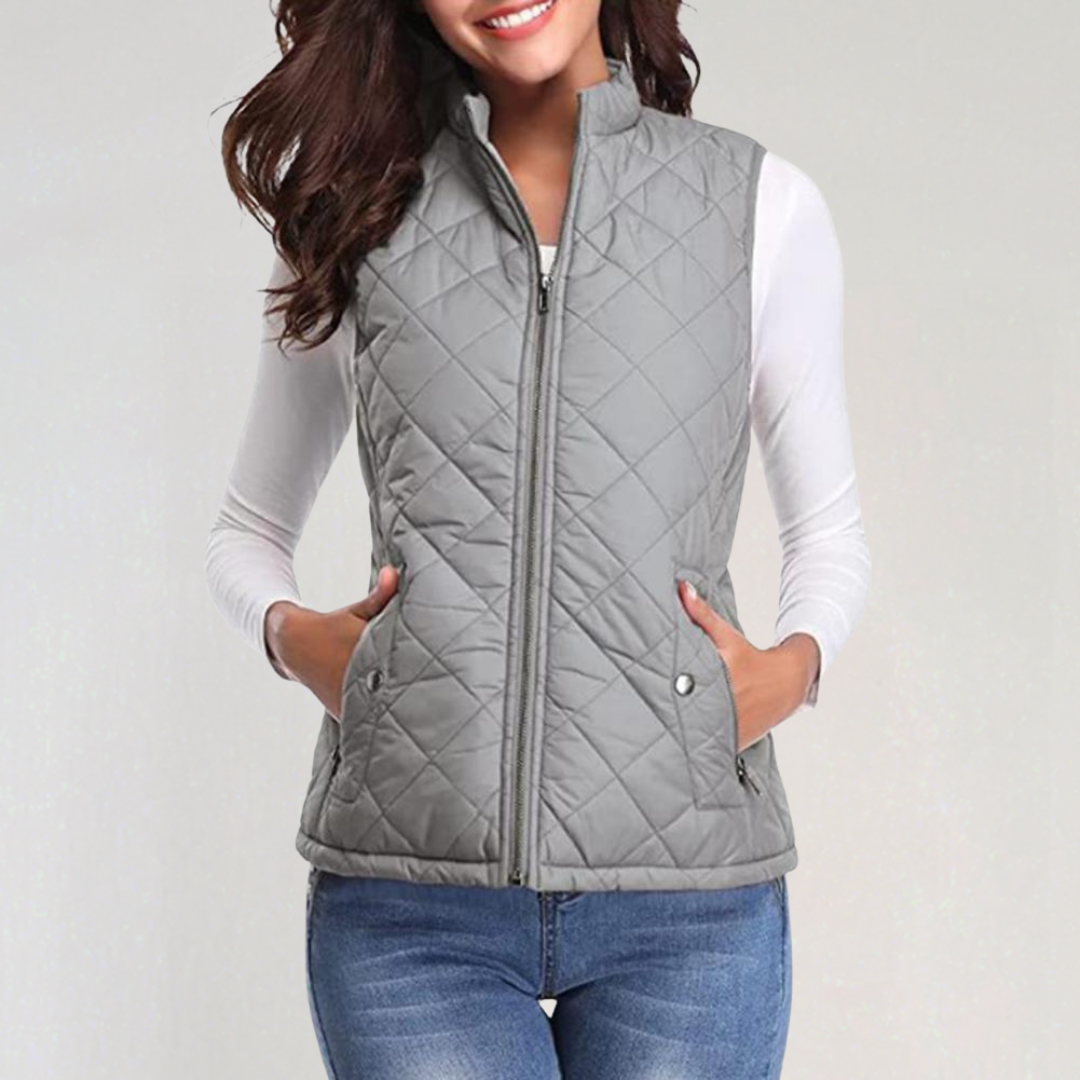WW | Damen Wattierte Bodywarmer mit Reißverschluss und Leichtem Design