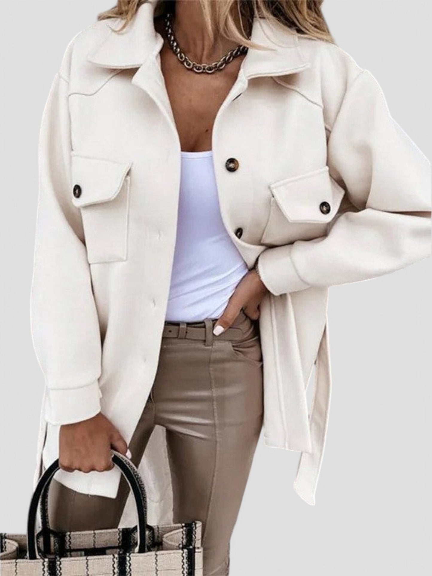 WW | Fashionable Oversized Shirt Jacket Comfort and Style Perfect for Transitional Weather