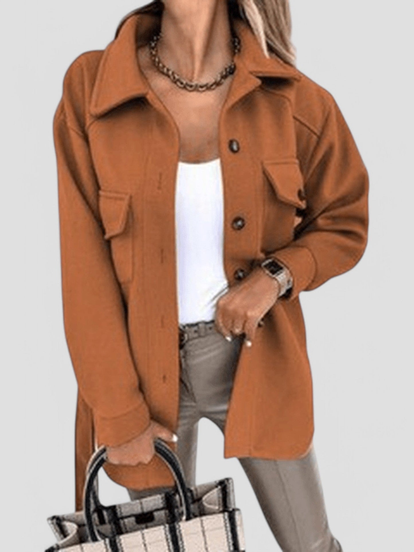 WW | Fashionable Oversized Shirt Jacket Comfort and Style Perfect for Transitional Weather