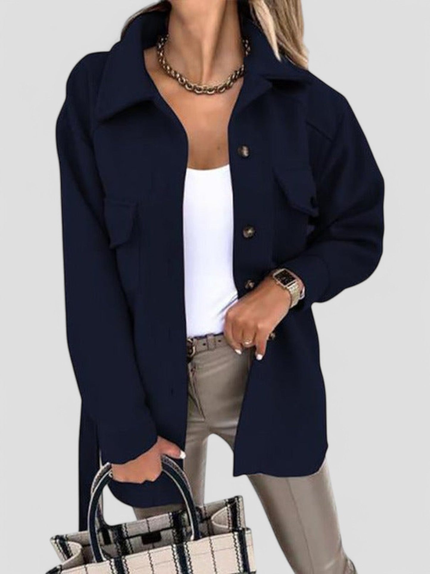WW | Fashionable Oversized Shirt Jacket Comfort and Style Perfect for Transitional Weather