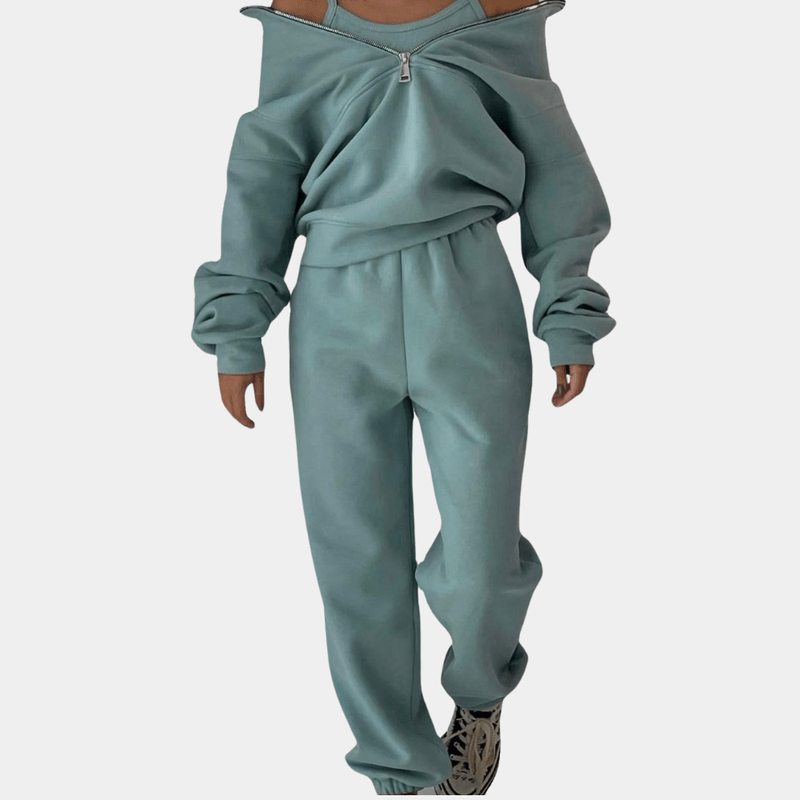 WW | Sportbekleidungset mit Reißverschluss Modernen Komfort Lässiger trendiger Look