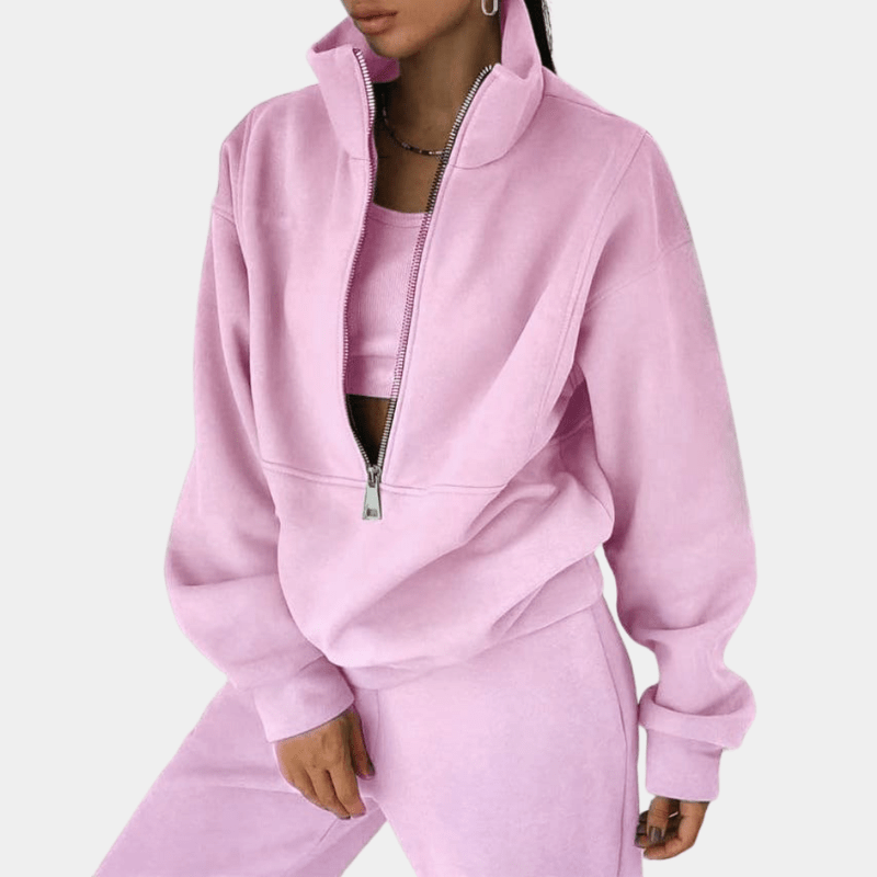 WW | Sportbekleidungset mit Reißverschluss Modernen Komfort Lässiger trendiger Look