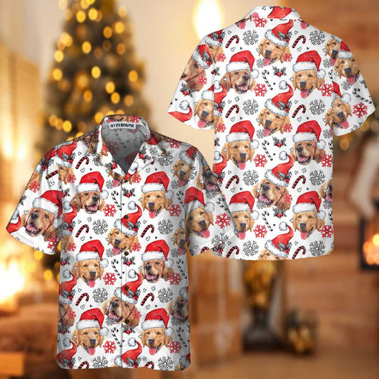 WW | Golden Retriever Santa Hawaiian Shirt, Funny Christmas Dog Shirt for Men & Women, Best Christmas Gift