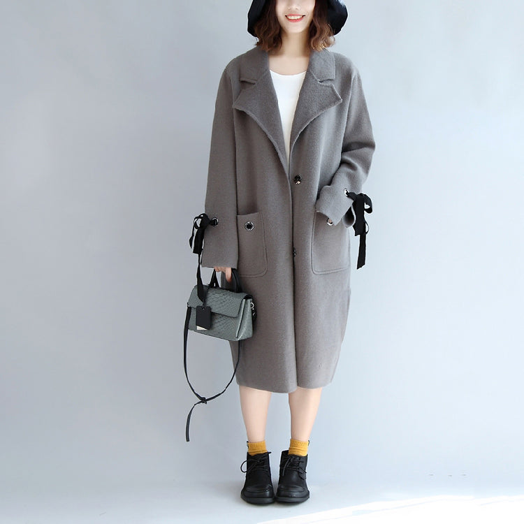 WW | Woll-Trenchcoat Übergrößen Windbreaker-Jacken