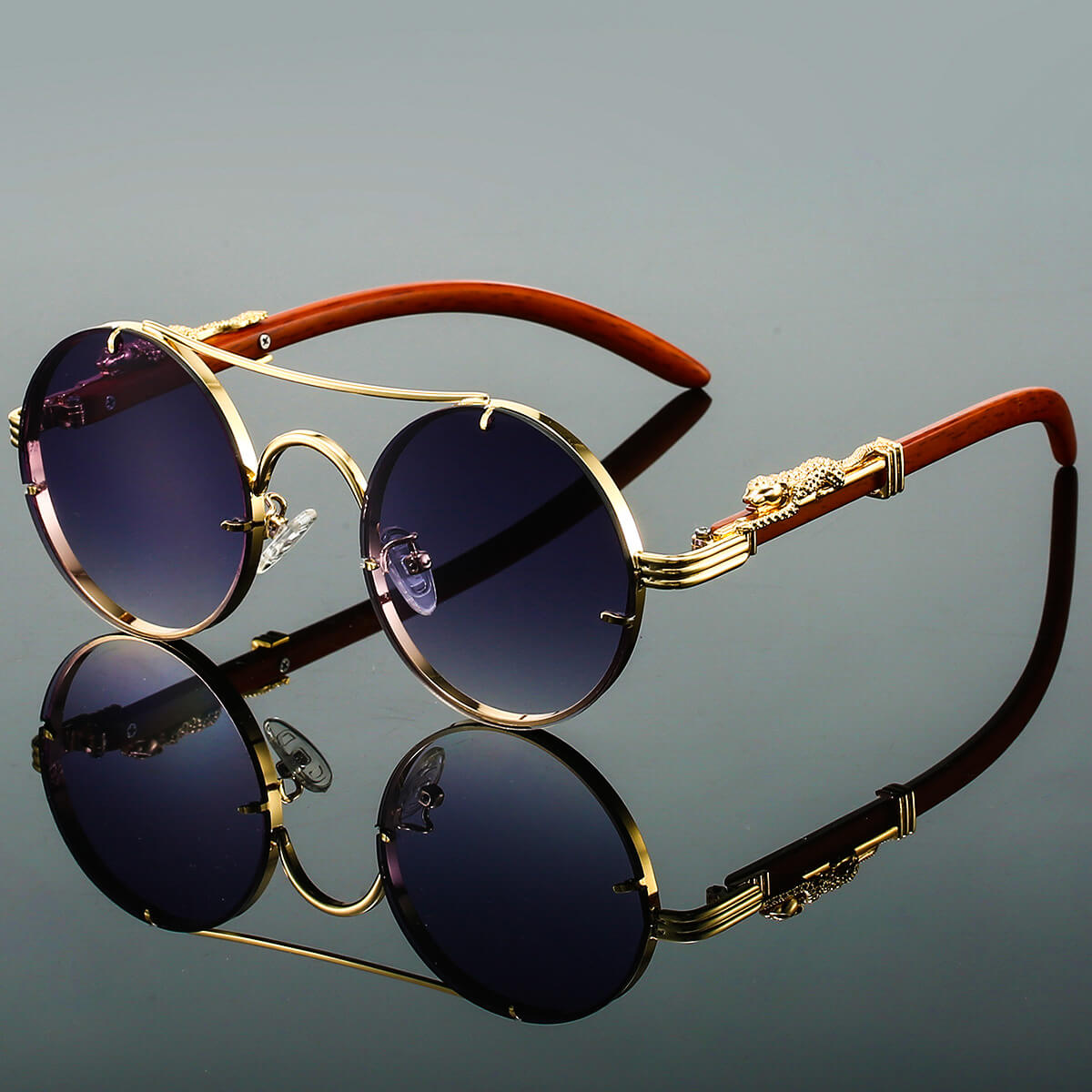 WW | Ovale Retro Sonnenbrille Aus Metall