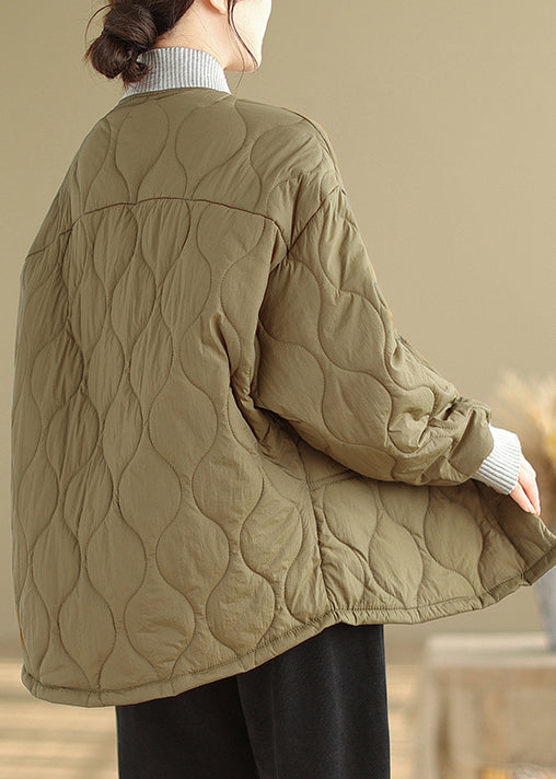 WW | Pocket Patchwork Fine Cotton Filled Loose Coats Winter