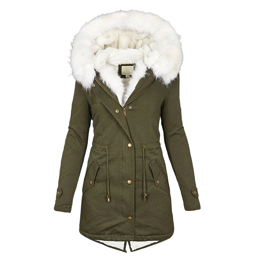 WW Elegante Winterjacke mit Kapuze und Knopfdetail