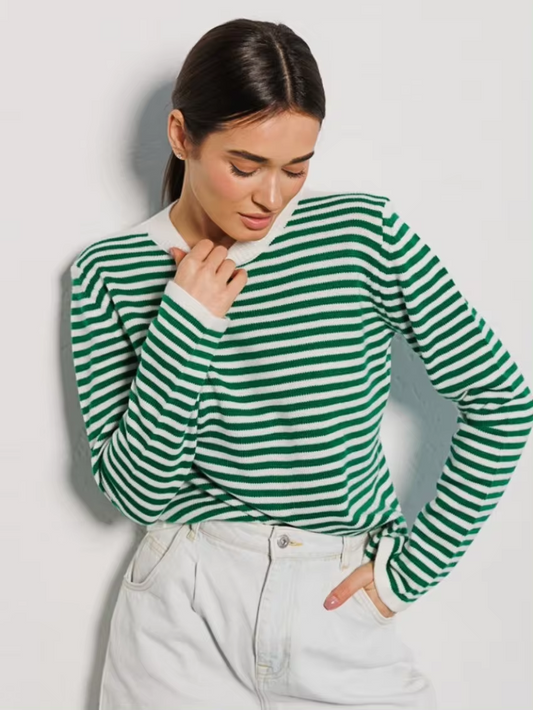 WW | Striped crew neck sweater