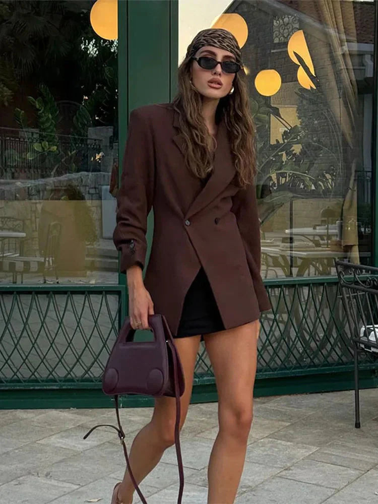 WW | Blazer Doppelreiher Braun Blazerjacke Blazer für Damen