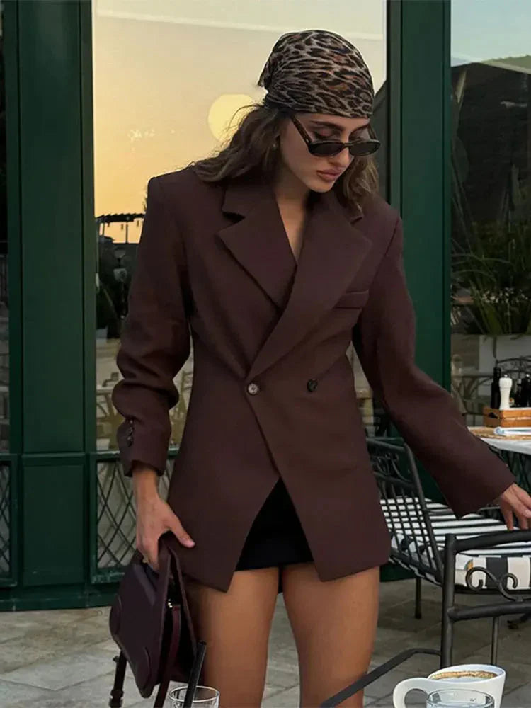 WW | Blazer Doppelreiher Braun Blazerjacke Blazer für Damen