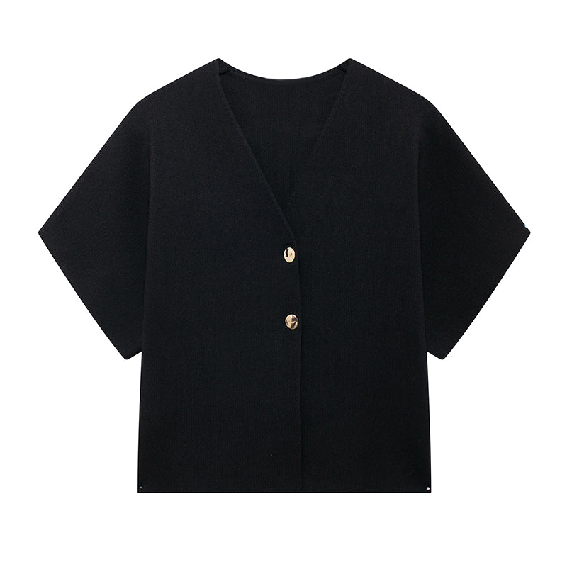 WW | Lässiges Einfarbiges Strickoberteil für Frauen