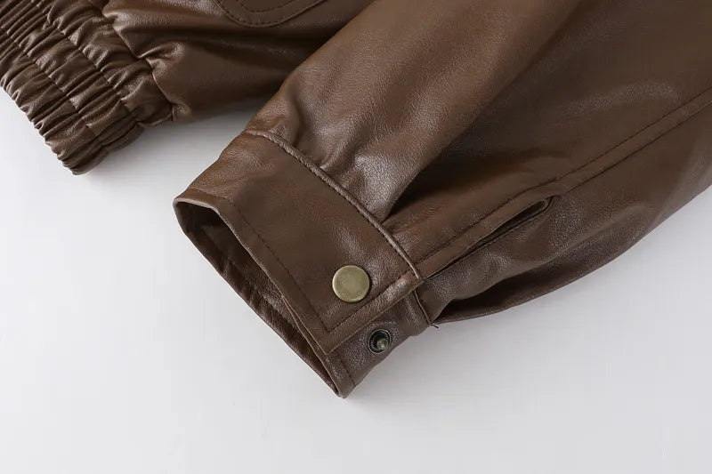 WW | Leather Coat Vintage & Stylish