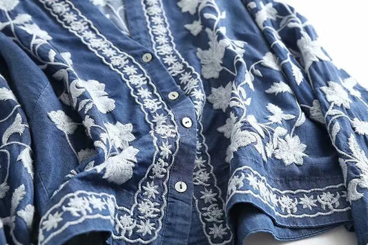 WW | Denim Bloom Cardigan