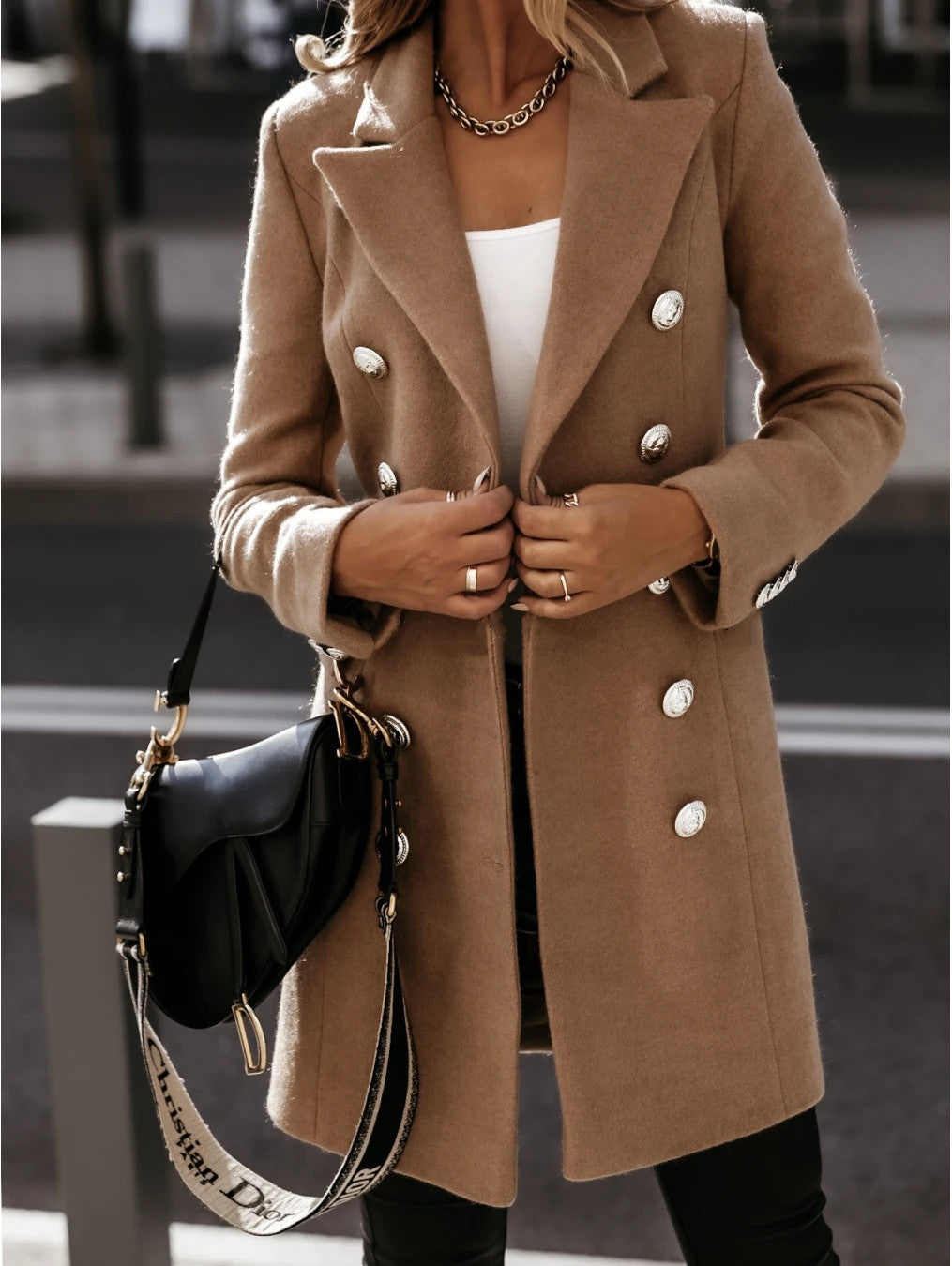 WW | Solide Farbe Mantel Jacke