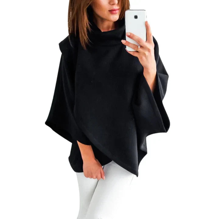 WW | Women's Turtleneck Poncho-Pullover