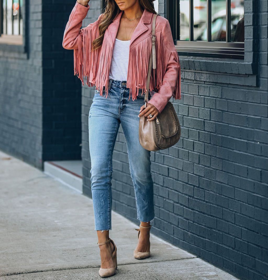 WW | Suede jacket with fringe