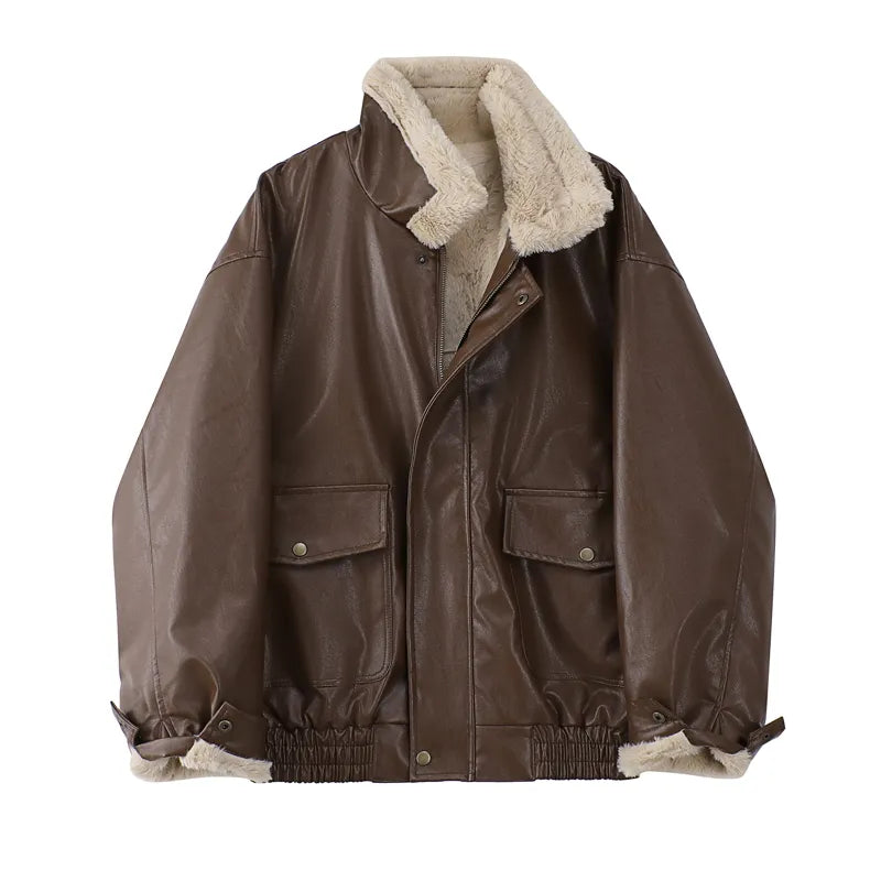 WW | Leather Coat Vintage & Stylish