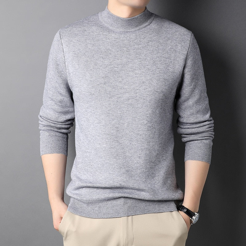 WW | Pullover - Herren Pullover mit Halbrolkragen aus feiner Strickware
