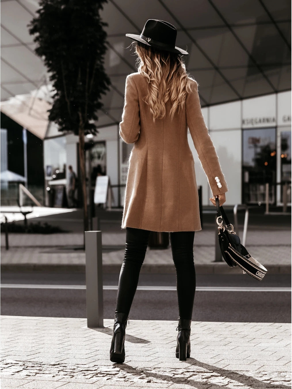 WW | Solide Farbe Mantel Jacke
