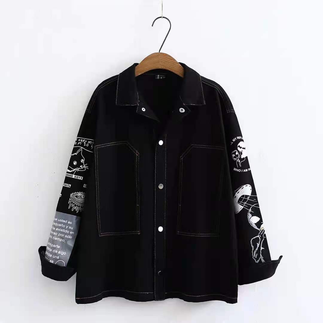 WW | Printed Denim Jacket for Women