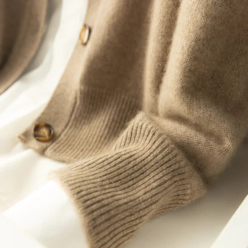 WW | Strickjacke mit Stehkragen und Knopfleiste - Eleganter Freizeitstil für Büro und Alltag