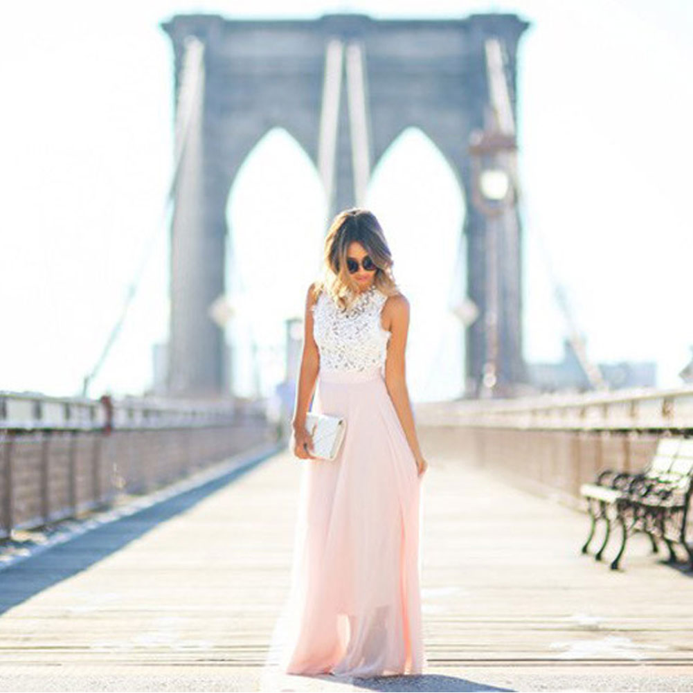 WW | Elegante Chiffon Maxikleid