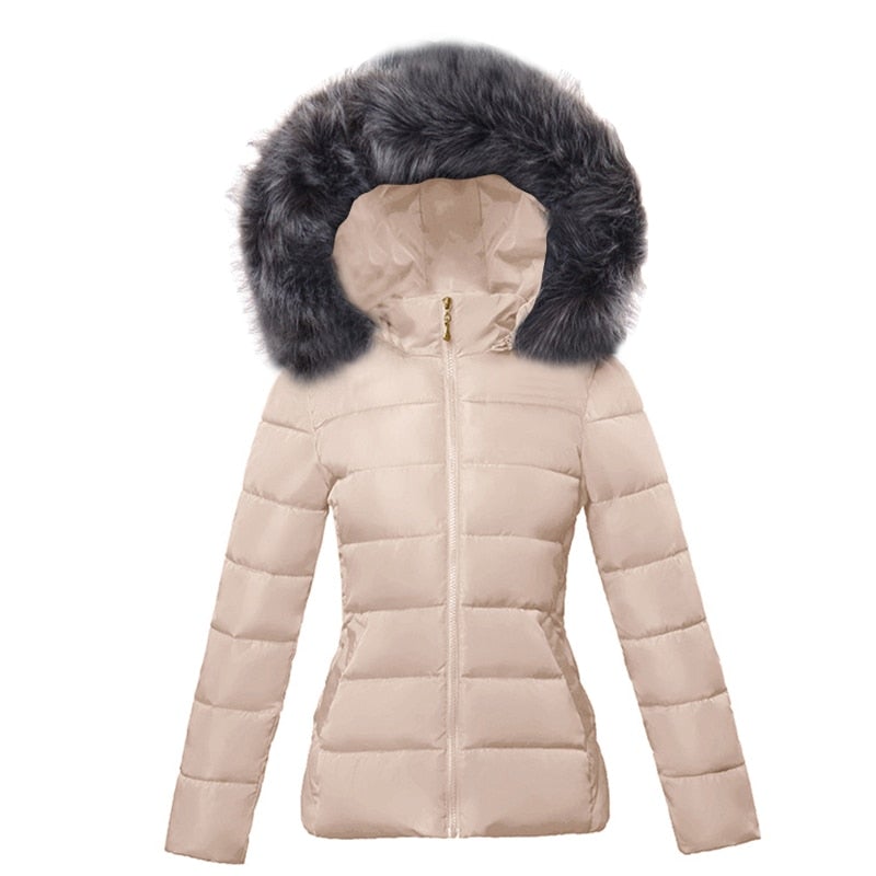WW | Gesteppte Damen Winterjacke mit Fellbesatz