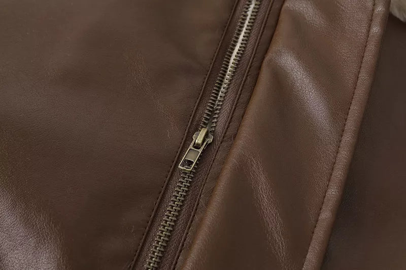 WW | Leather Coat Vintage & Stylish