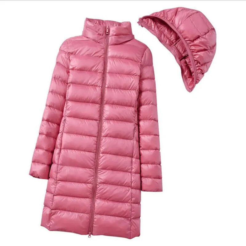 WW | Women's Black Down Jacket, warm and elegant for winter