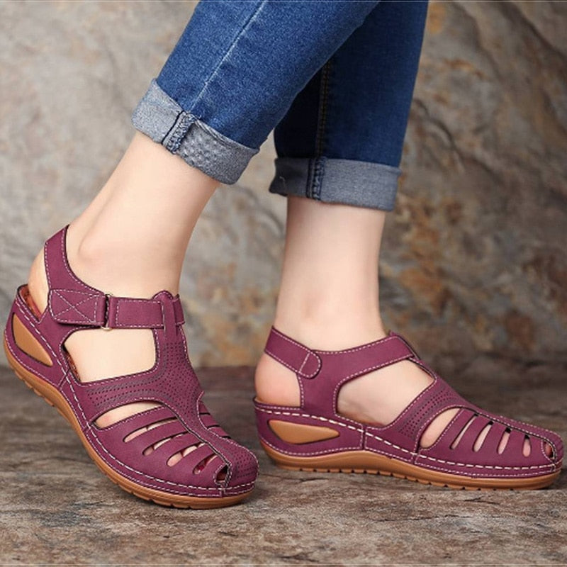WW | Geschlossen Damen Klettverschluss Sandalen Und Absatz