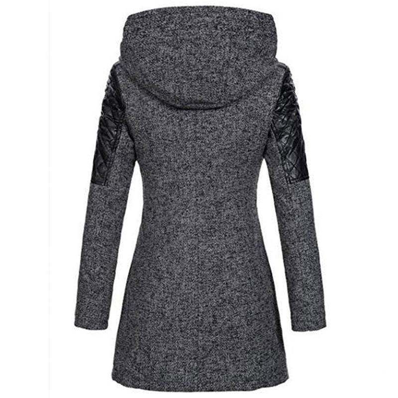 WW | Damen Asymmetrischer Reißverschluss-Jacke Gequiltete Paneele