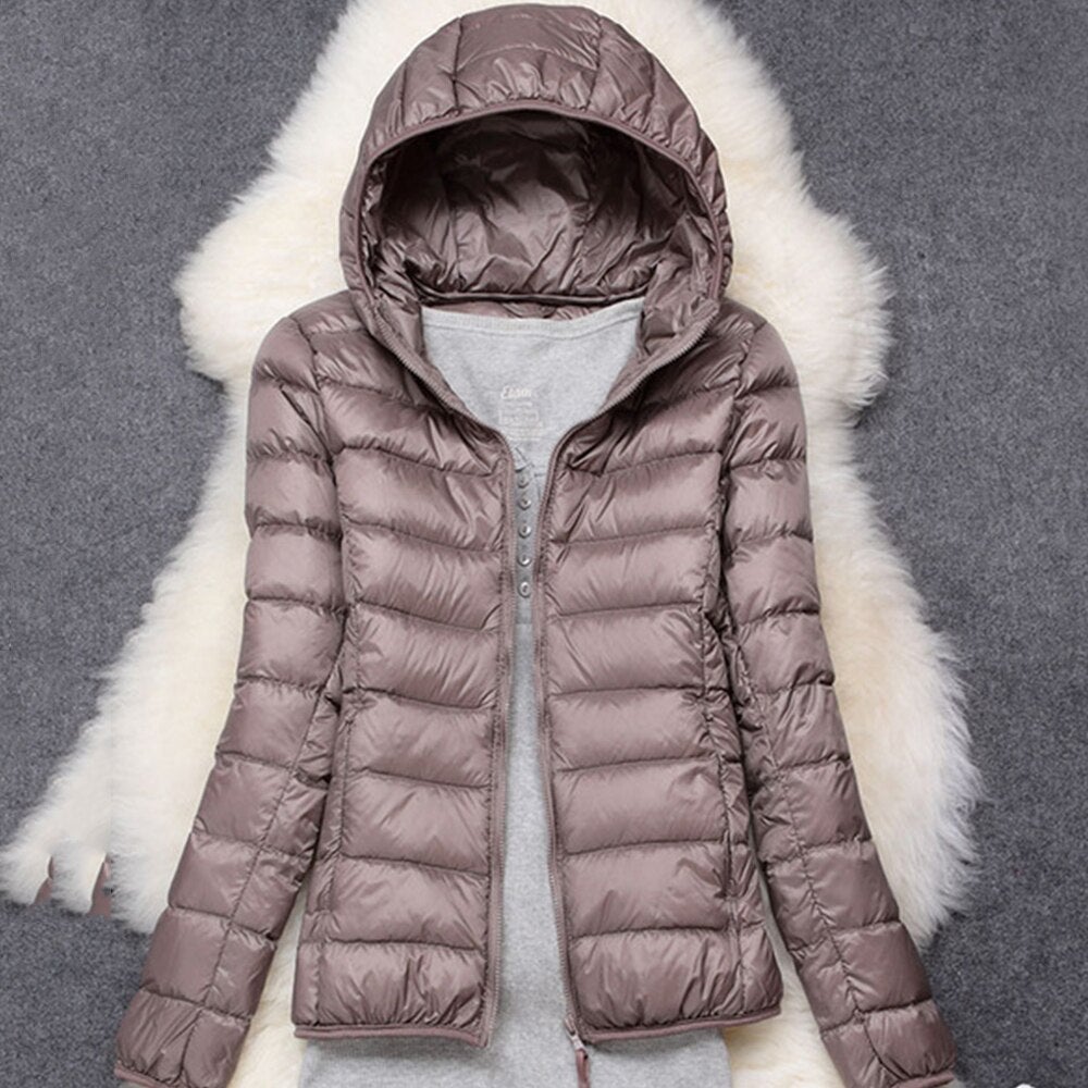 WW | Quilted Women's Transitional Jacket with Hood