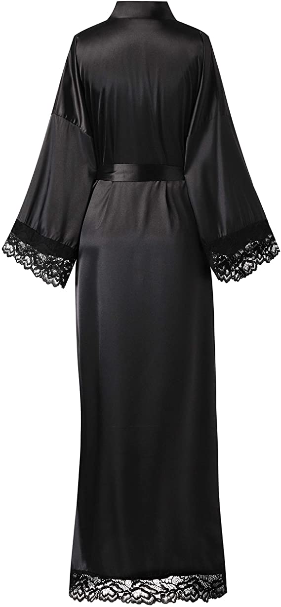 WW | Lange Bademantel mit Spinnmuster