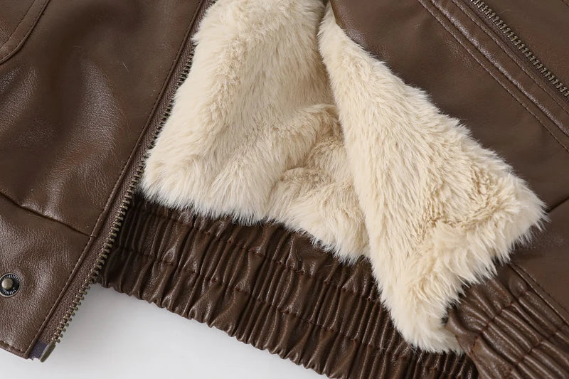 WW | Leather Coat Vintage & Stylish