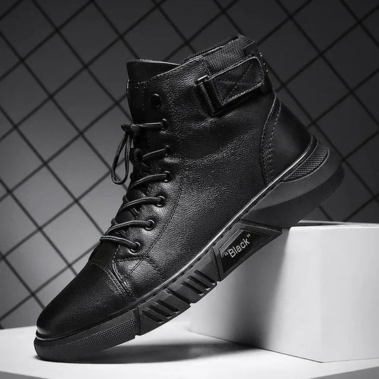 WW | Einzigartige schwarze Lederschuhe