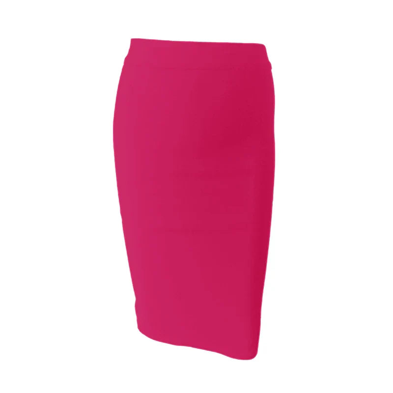 WW | Wholesale Women's Summer Fashion Sexy Black Blue Orange Red Beige Bandage Skirt Designer A-Line Pencil Skirt Faldas 60cm