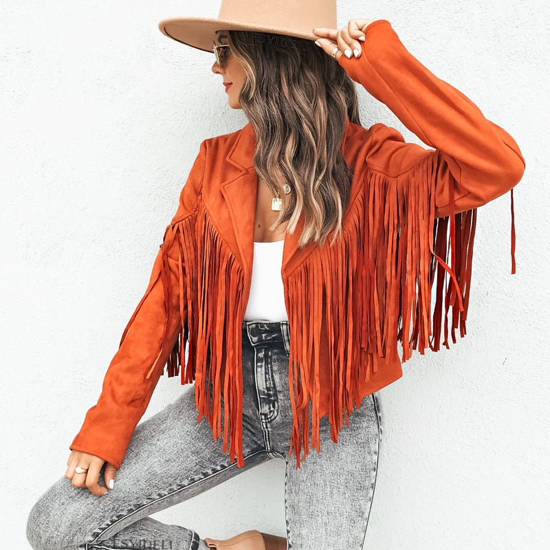 WW | Suede jacket with fringe