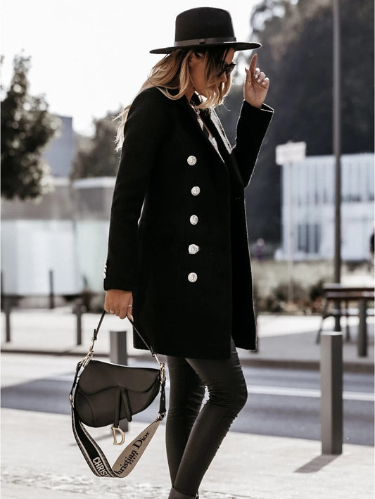 WW | Solide Farbe Mantel Jacke