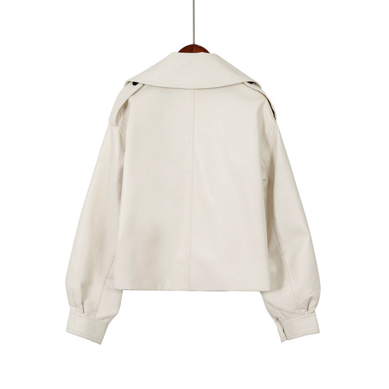 Women's leather coat