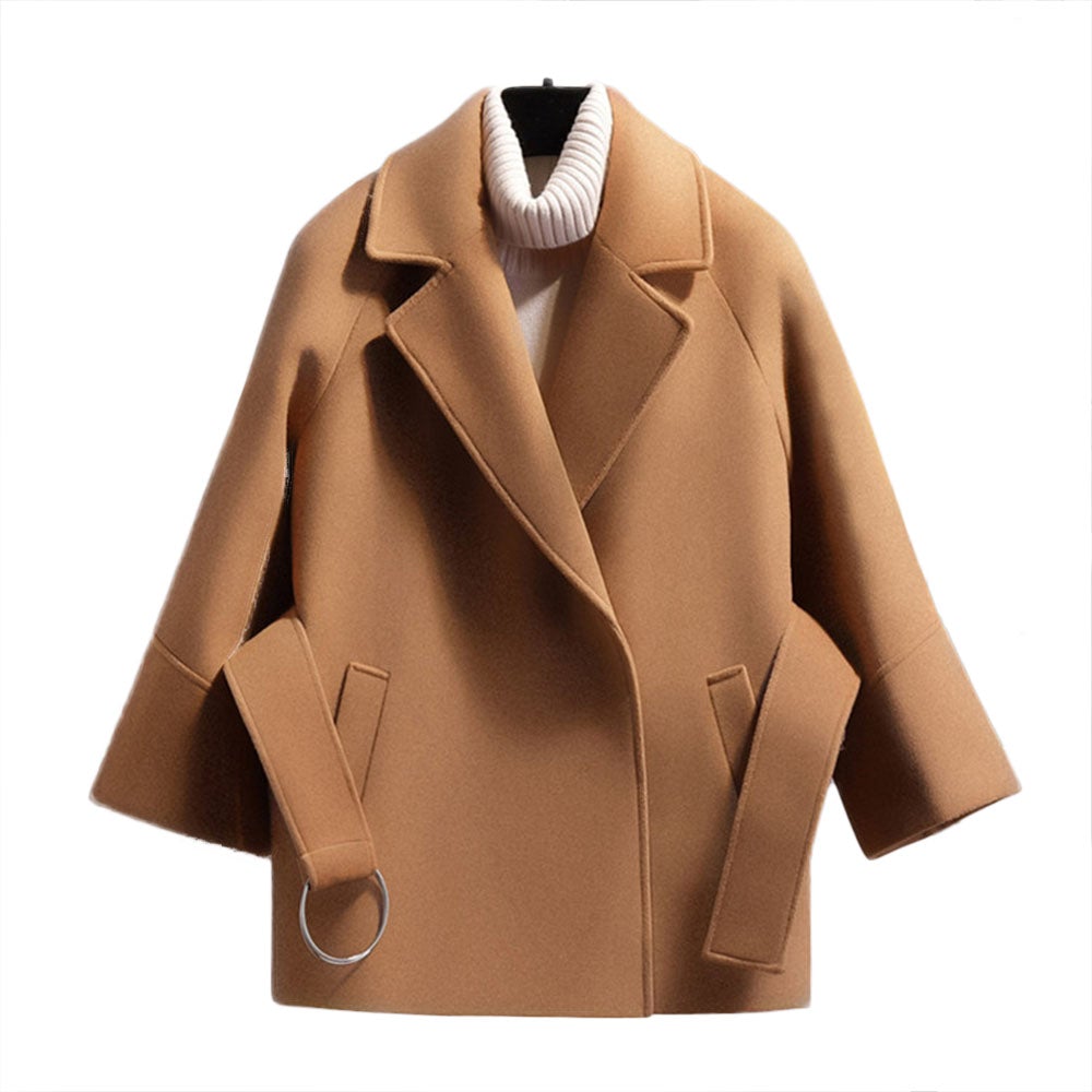 WW | Short Women's Coat with Wide Belt