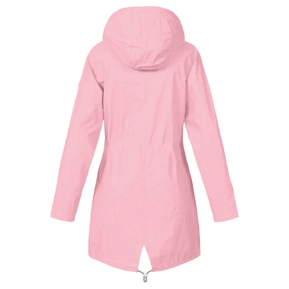 WW |  Wasserdichte Outdoor Regenjacke mit Wolle und Kapuze für Damen - Perfekt für Outdoor-Aktivitäten