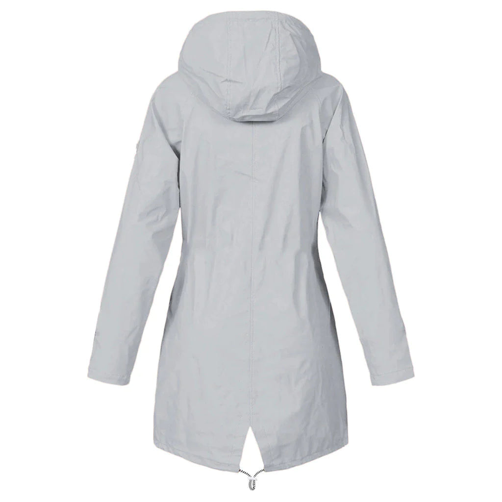WW |  Wasserdichte Outdoor Regenjacke mit Wolle und Kapuze für Damen - Perfekt für Outdoor-Aktivitäten