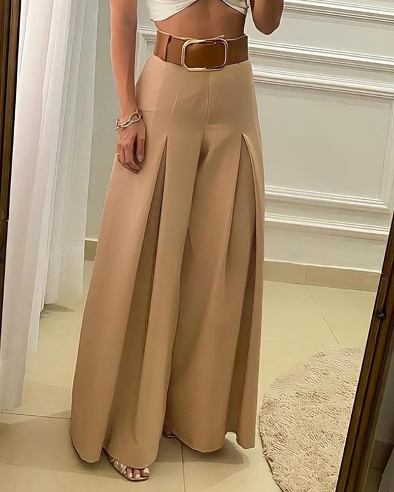 WW | Buttoned Wide-Leg Trousers