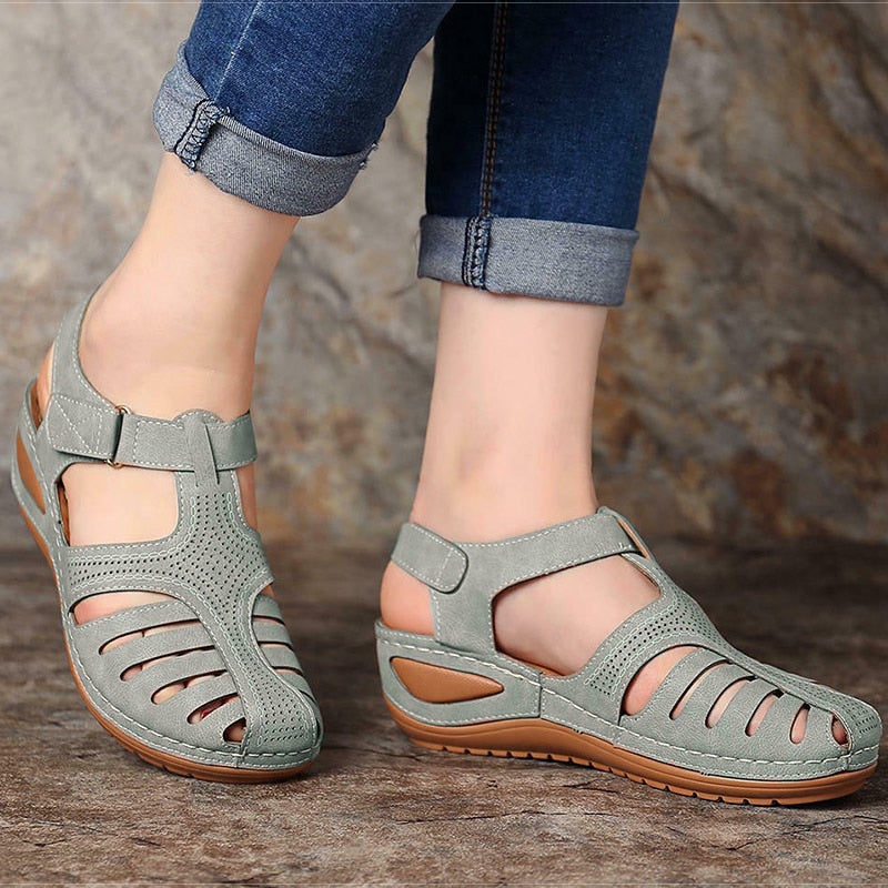 WW | Geschlossen Damen Klettverschluss Sandalen Und Absatz