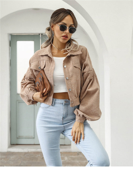 WW | Damen-Rippenveloursjacke